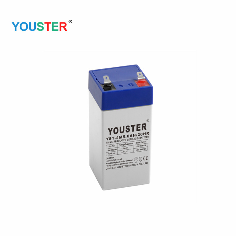 Youster Перезаряжаемая небольшая запечатанная кислотная батарея 4V 5AH 20HR для системы аварийного света/